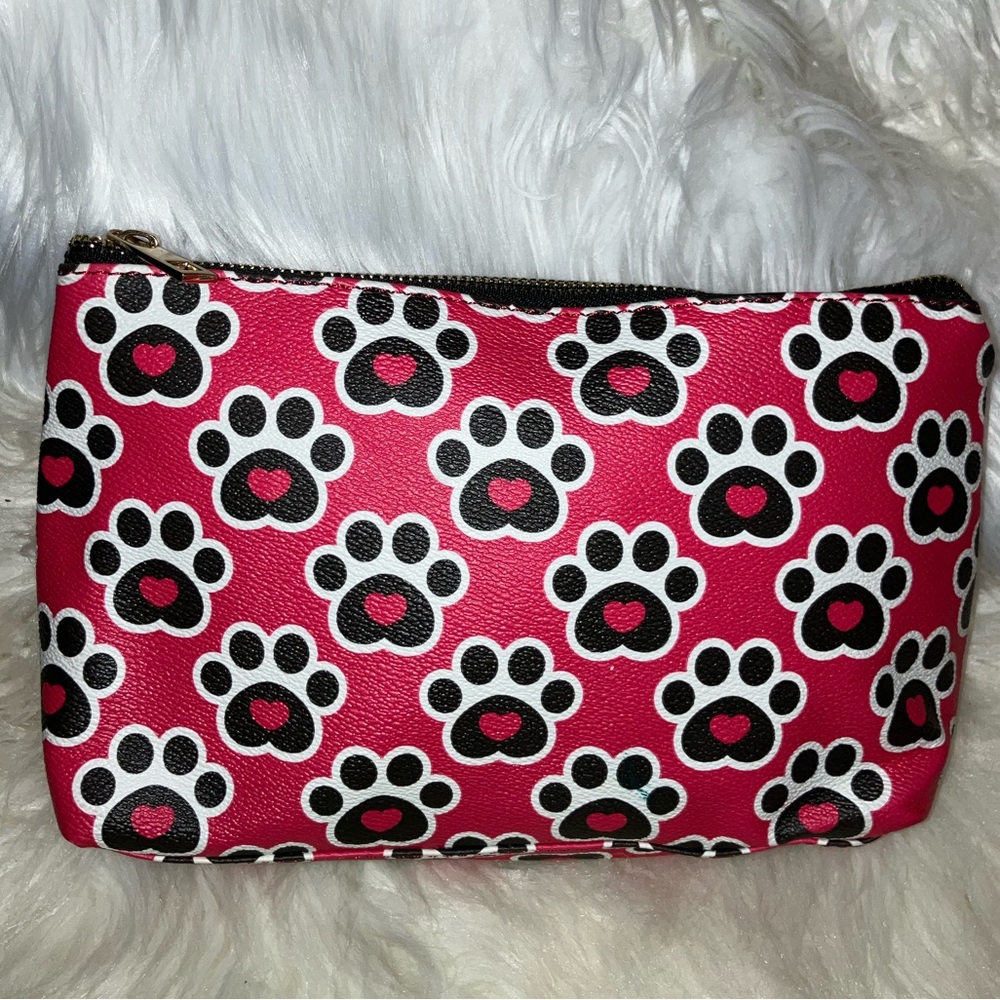 DOG or CAT PAW & HEARTS Travel Cosmetic Bag Makeup Case Pouch Toiletry O…